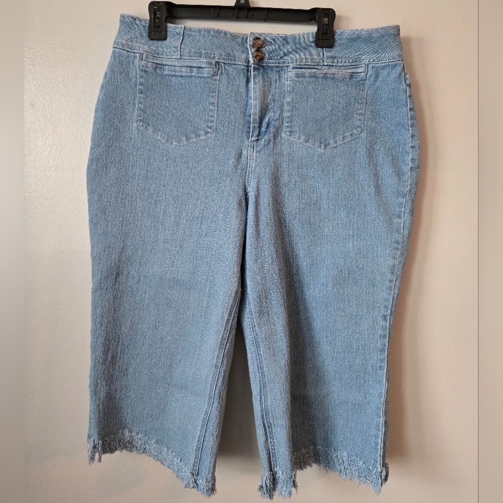 (3/$25) Cato Retro Classic Vintage Blue Jean Capris | Spring Summer Size 18W